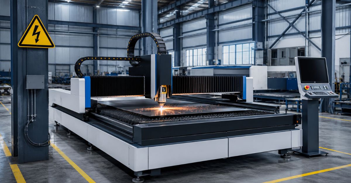 Máquina de corte a laser sem estabilizador é perigoso